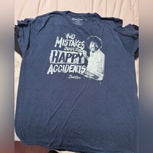 Bob Ross Navy Graphic Tee - Happy Accidents